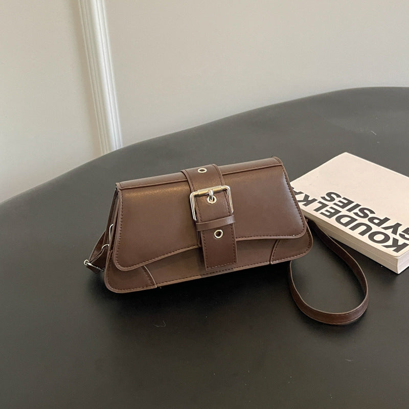 Elegant Buckle-Accented Handbag