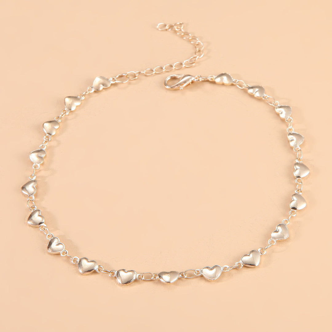 Heart-Inspired Chain Anklet Kalsten