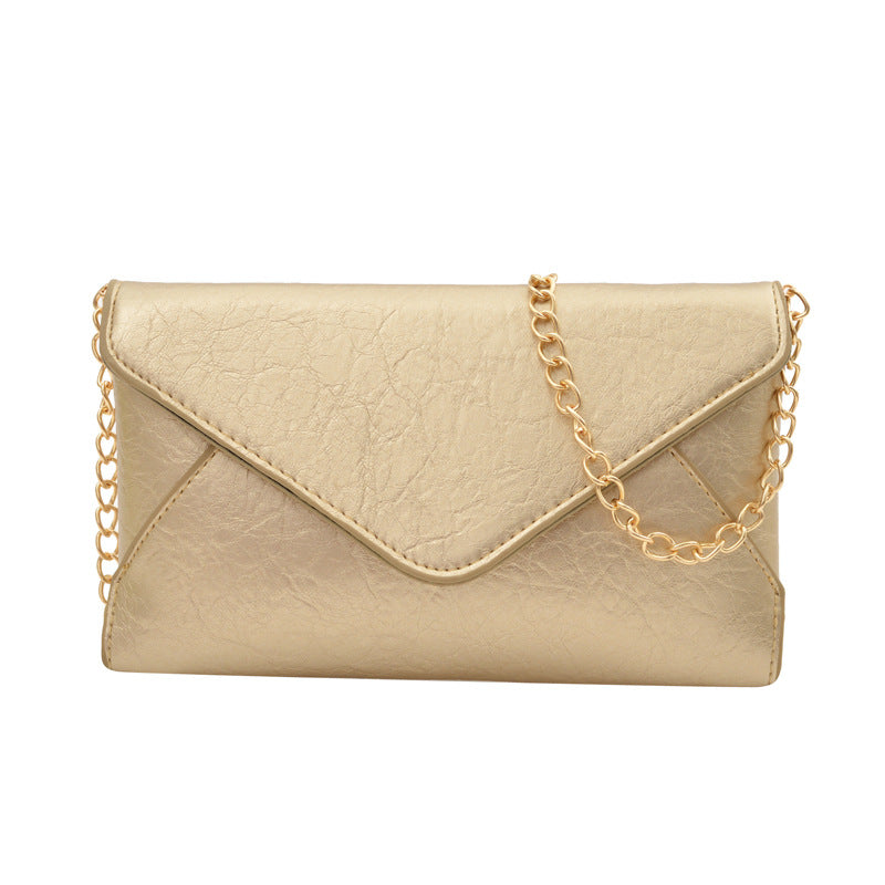 Elegant Chain-Detail Crossbody Clutch