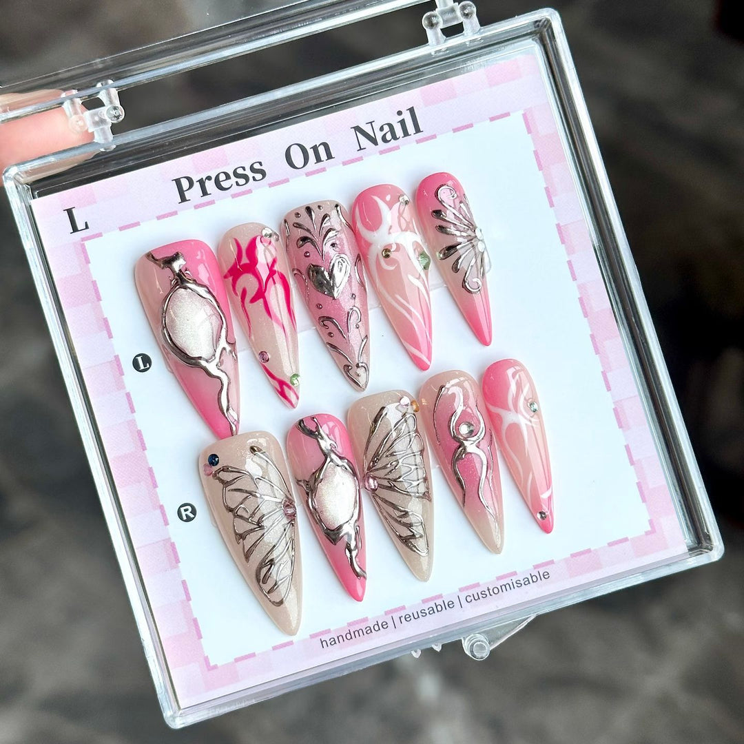 Artistic Reusable Press-On Nail Set