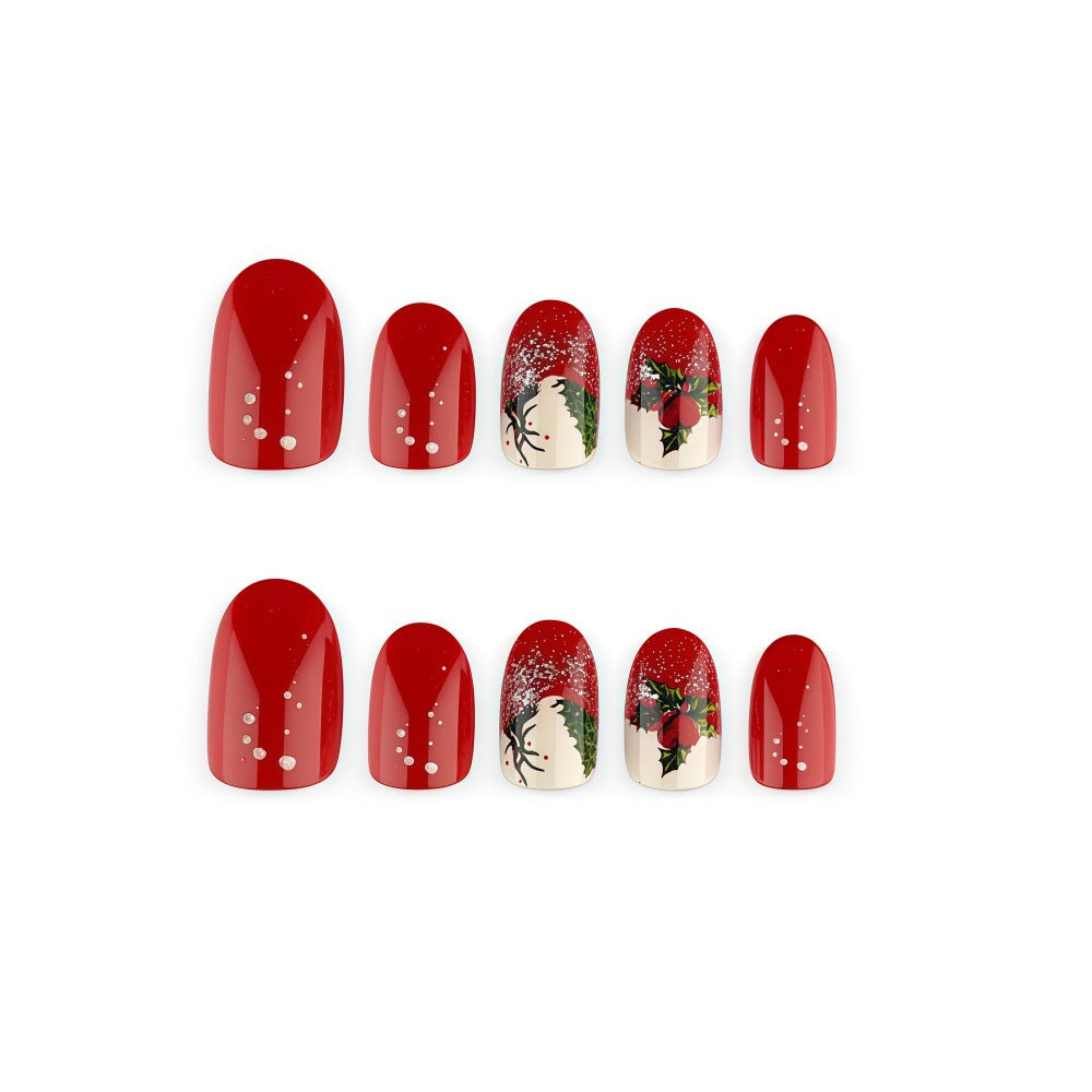 Christmas-themed artificial nails Kalsten