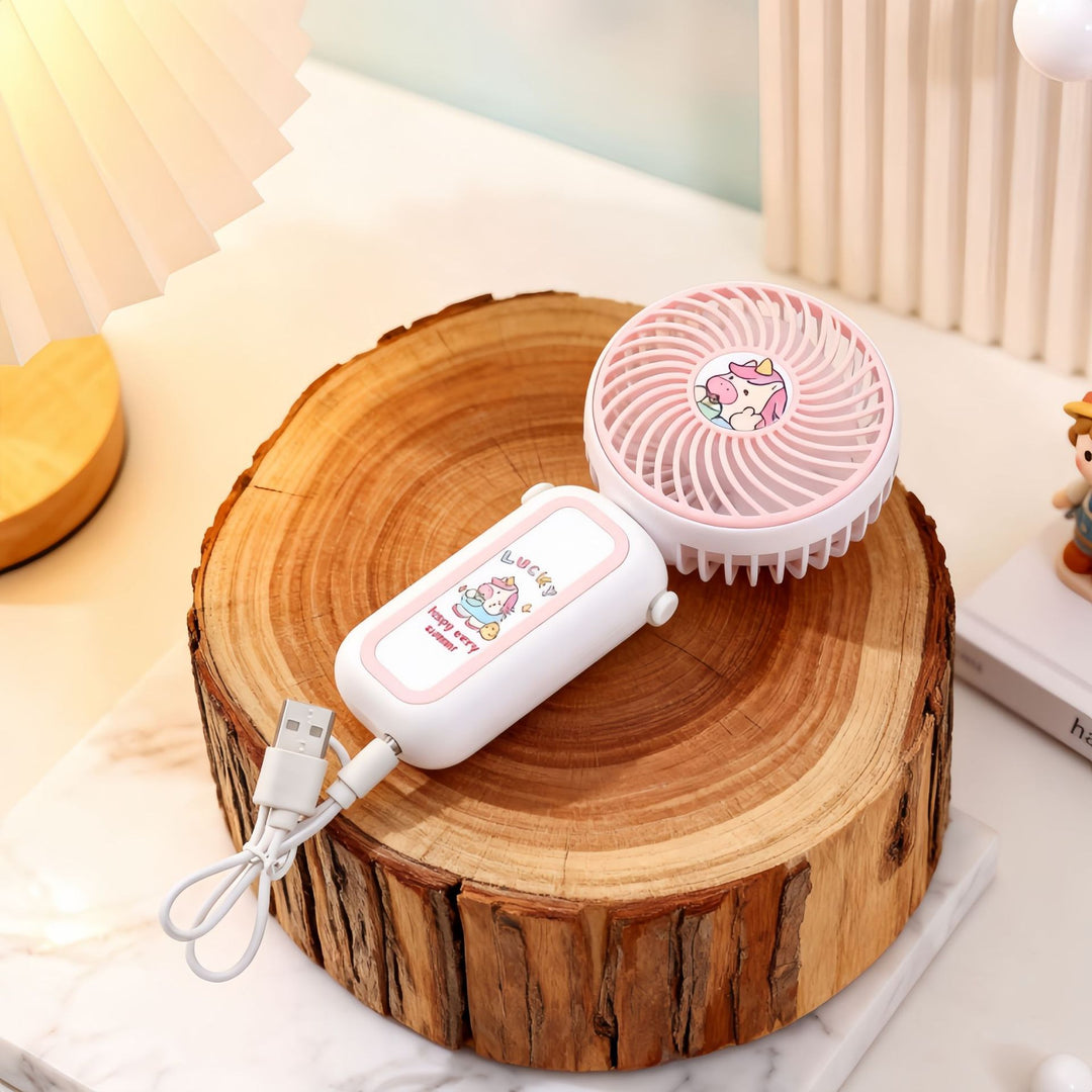 Women's portable hand fan with cute cartoon design Kalsten