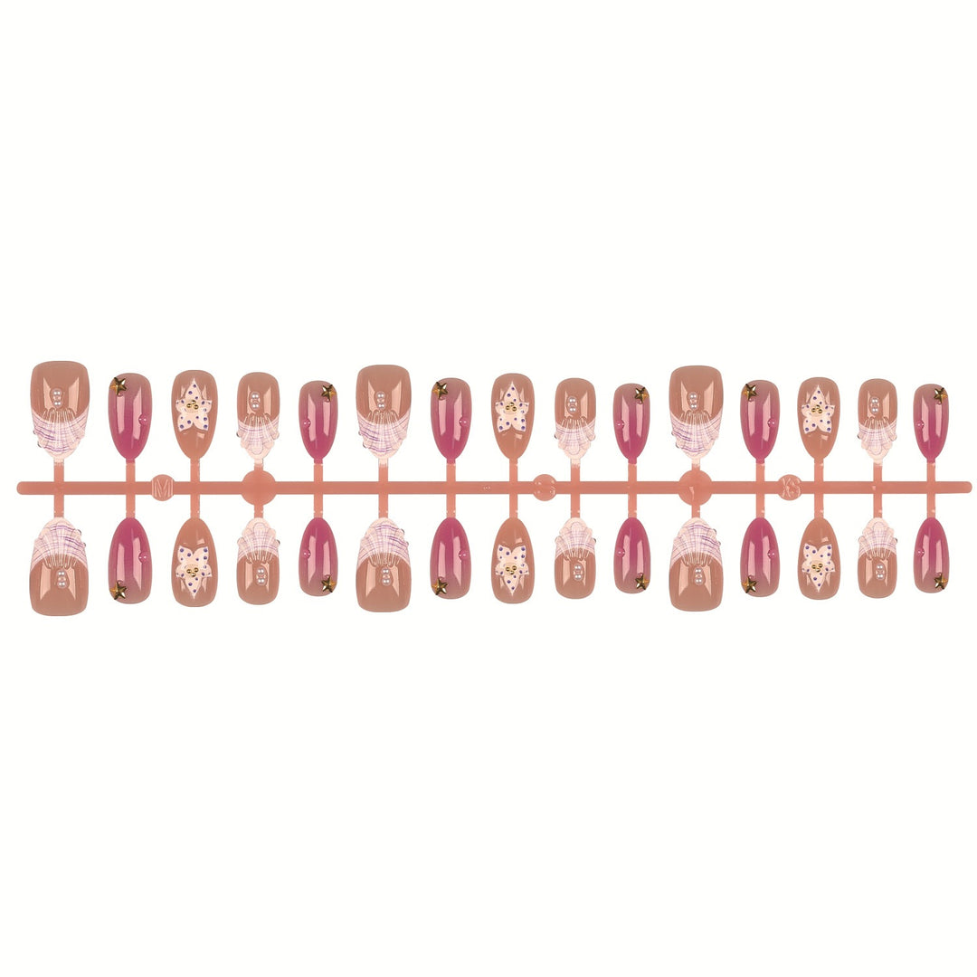 Artistic Press-On Nail Tips Set with Adhesive and File