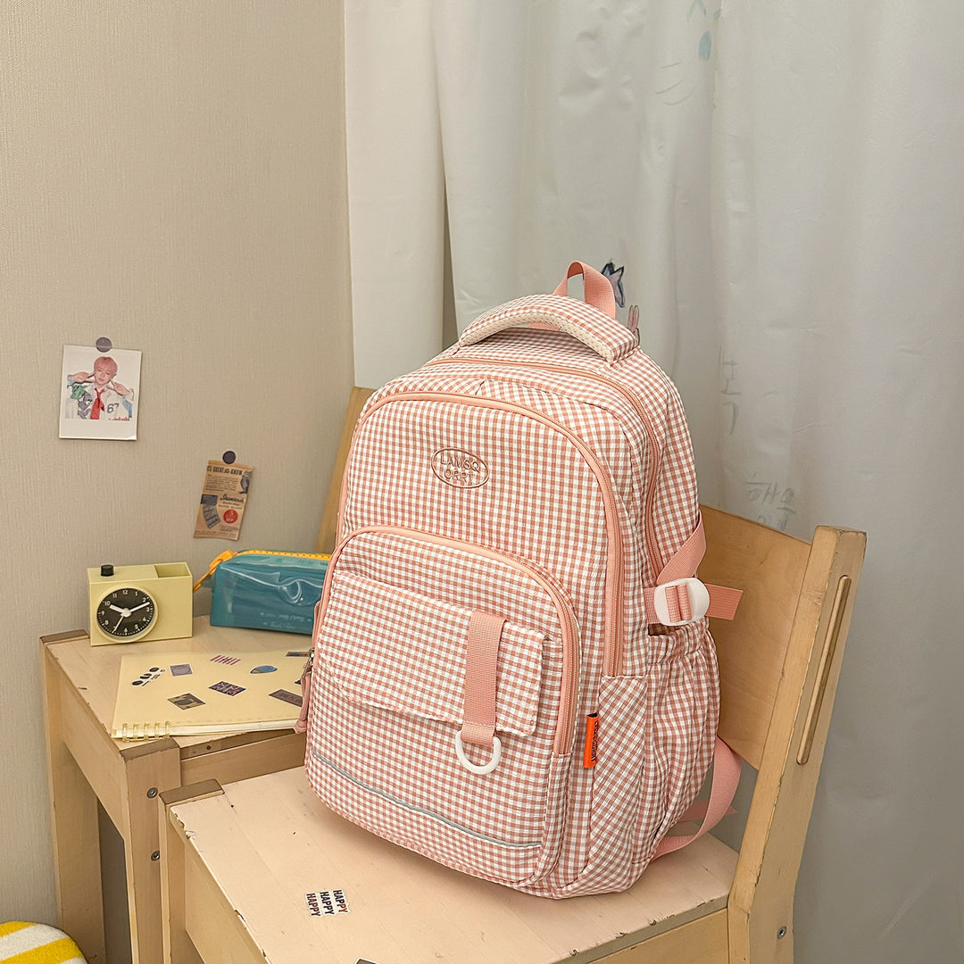 Stylish Checkerboard Pattern Backpack Kalsten 1791205963