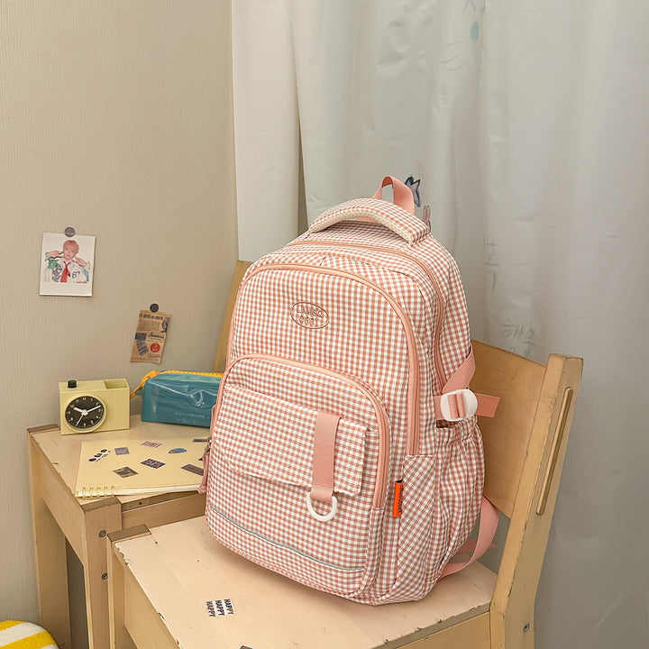 Stylish Checkerboard Pattern Backpack Kalsten 1791205963