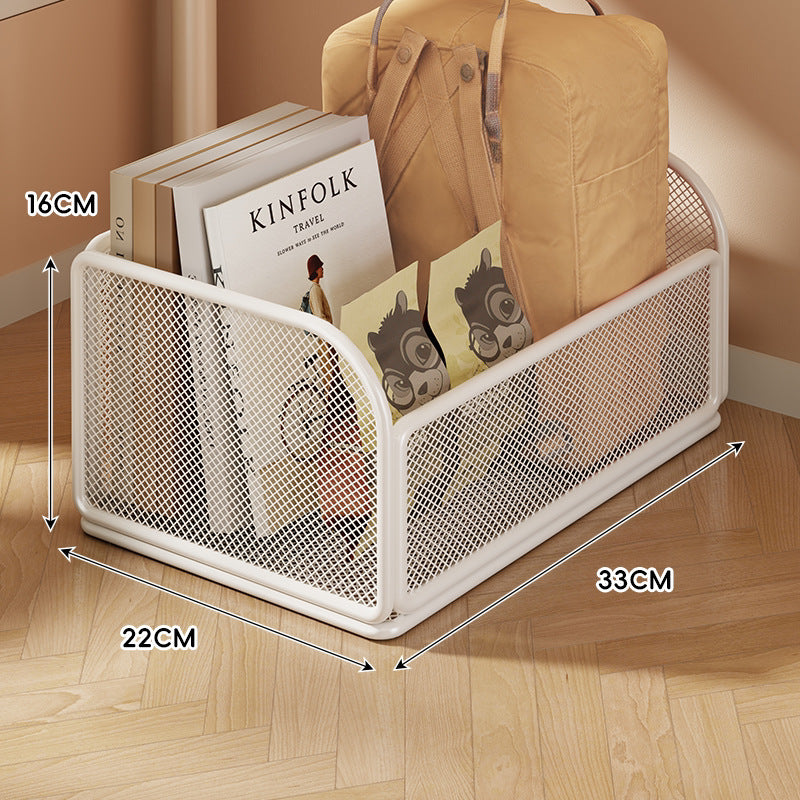 Rolling Mesh Storage Basket with Locking Casters