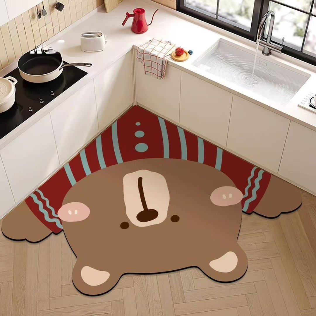 Playful Dog-Themed Plush Mat