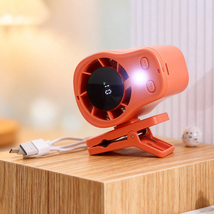 Women's Compact Clip Fan with LED Temperature Display Kalsten