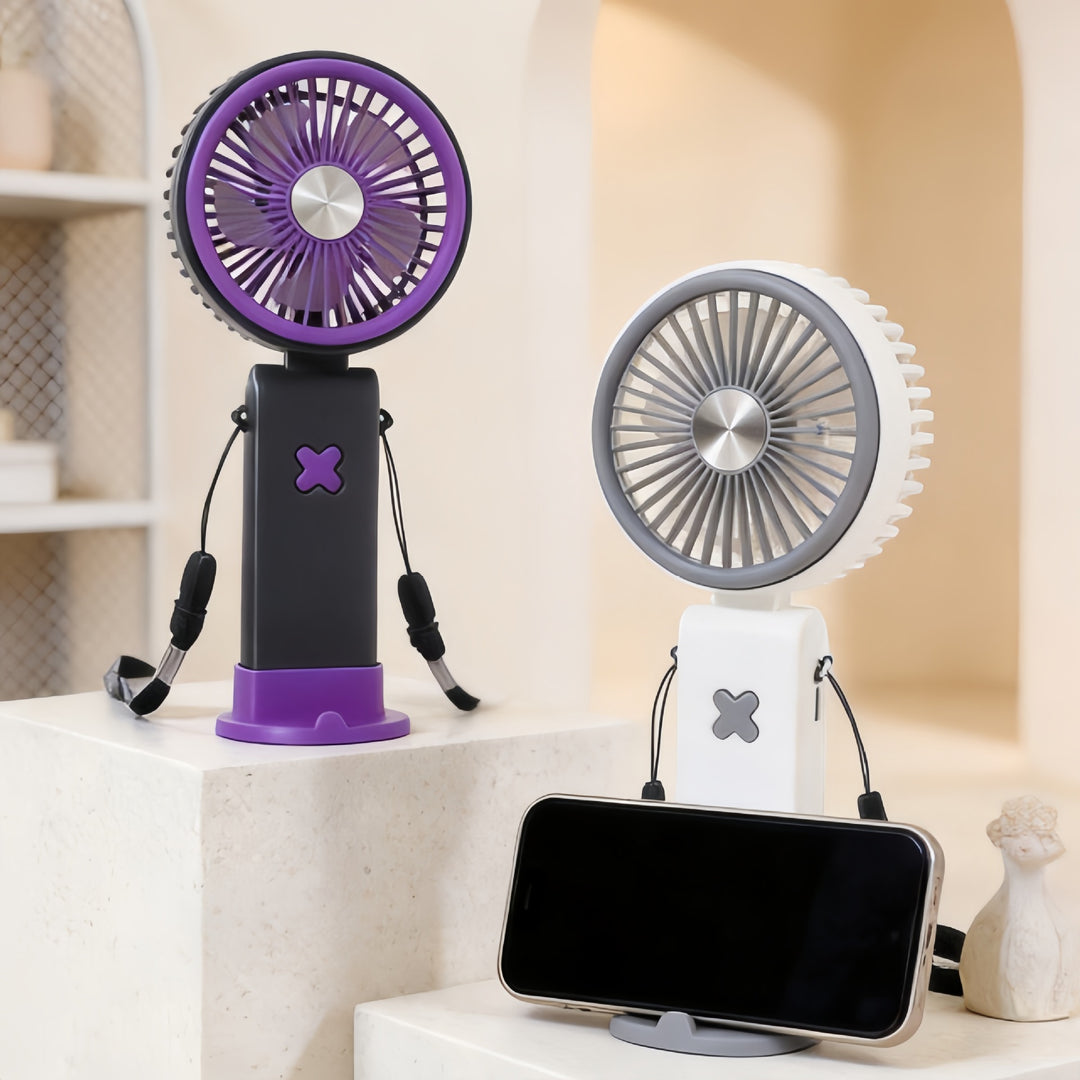 Ladies Portable Hand Fan with USB Connection and Flexible Carrying System Kalsten
