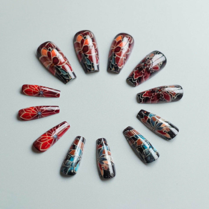 Intricate Floral Nail Art Design Kit