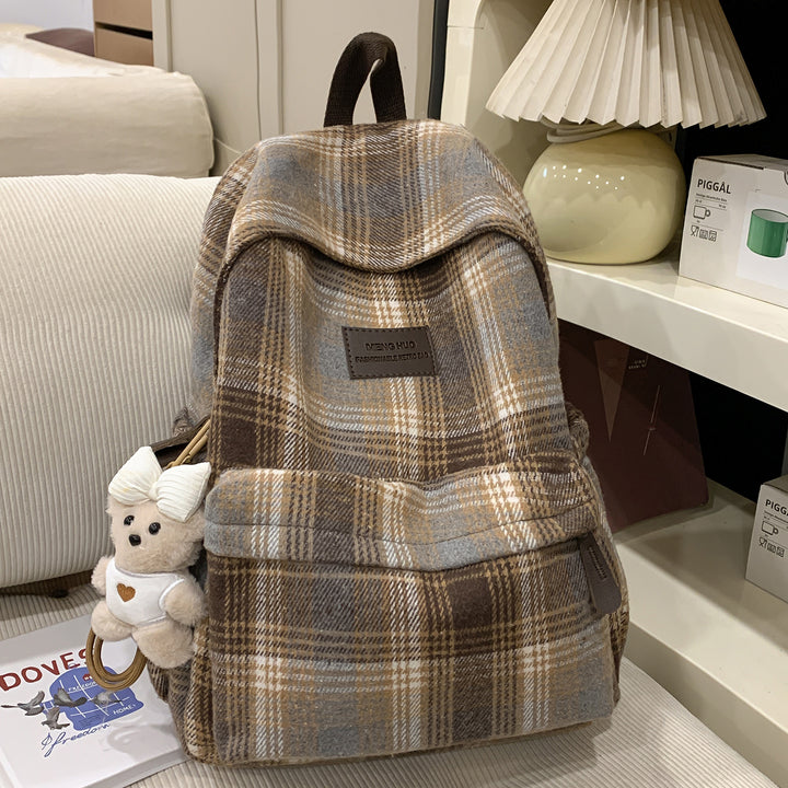 Cozy Plaid Backpack Kalsten