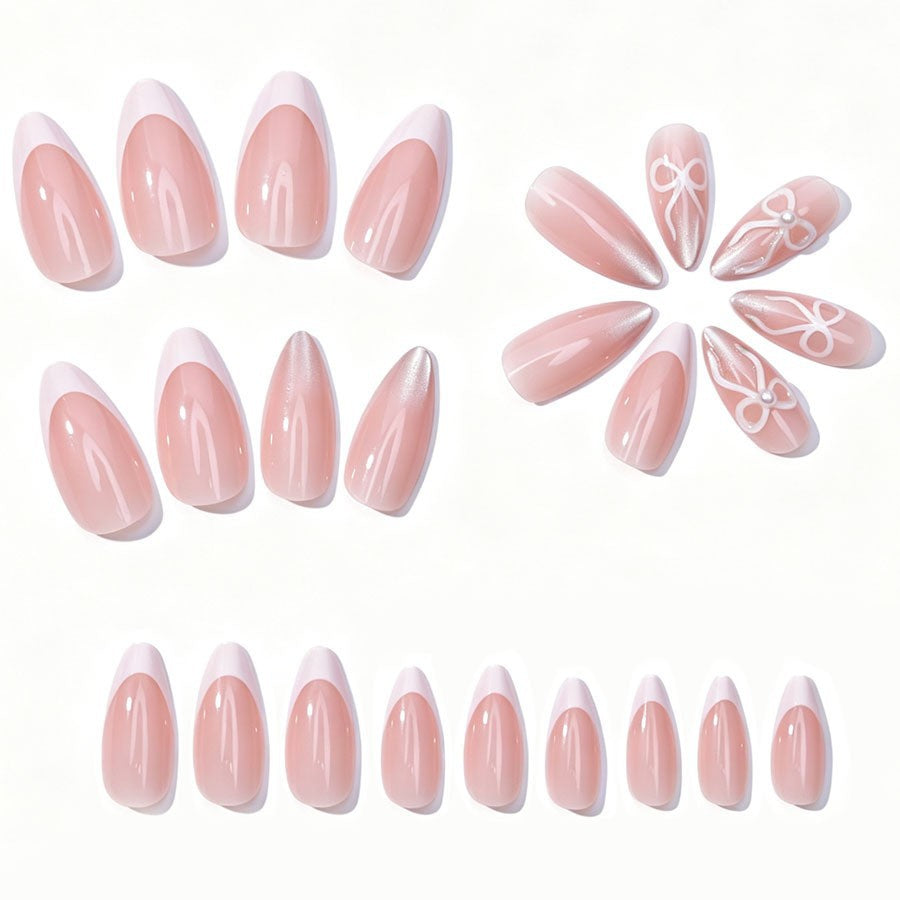 Artificial nail set with elegant tips and glitter accents Kalsten