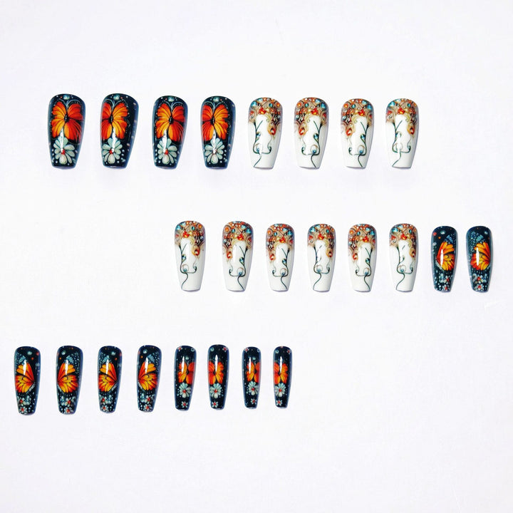 Intricate Butterfly Design Nail Art Kalsten