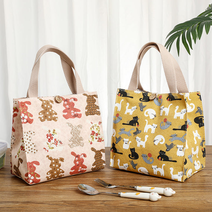 Cute Cat-Themed Storage Tote Kalsten