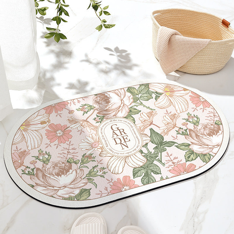 Decorative Floral Area Mat Kalsten