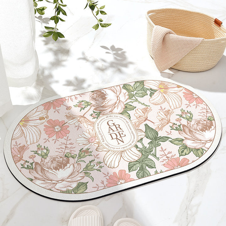 Decorative Floral Area Mat Kalsten