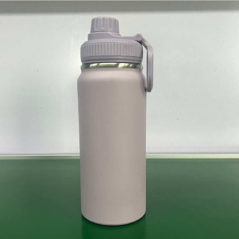 Double-Wall Vacuum Insulated Stainless Steel Wide-Mouth Water Bottle With Leakproof Screw Cap And Ergonomic Carry Handle