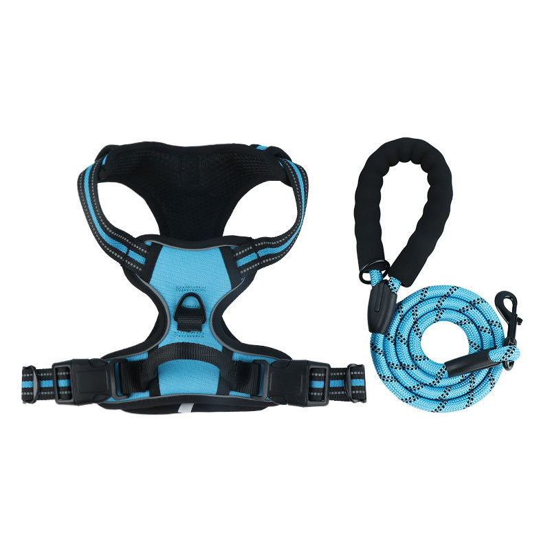 Comfortable Adjustable Dog Harness and Leash Set