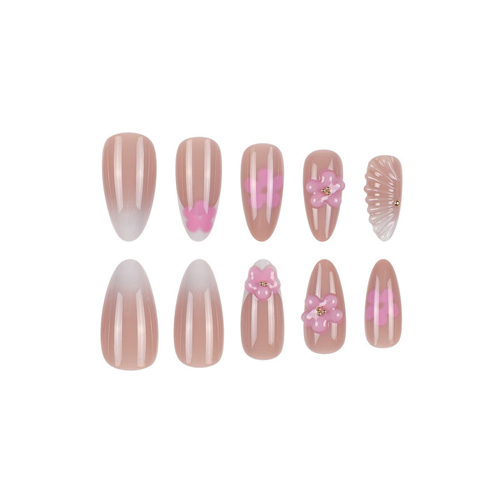 Floral-Designed Press-On Nails Kalsten