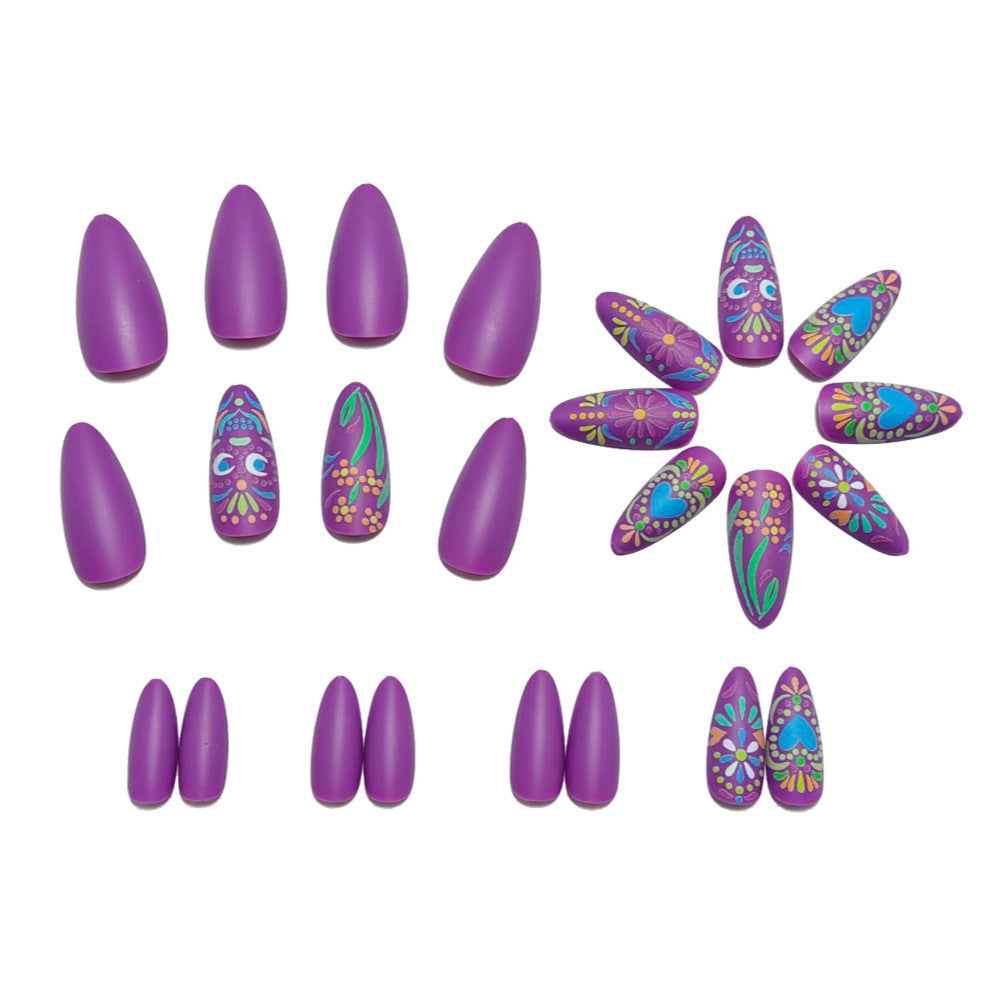Creative Nail Design Set with Colorful Patterns Kalsten