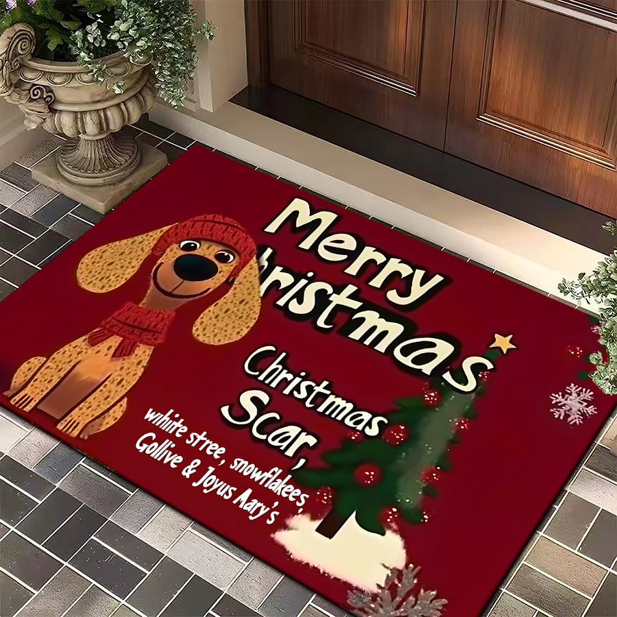 Festive Dog-Themed Entryway Mat Kalsten
