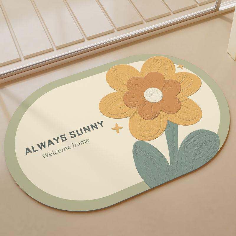 Charming Floral Welcome Mat Kalsten