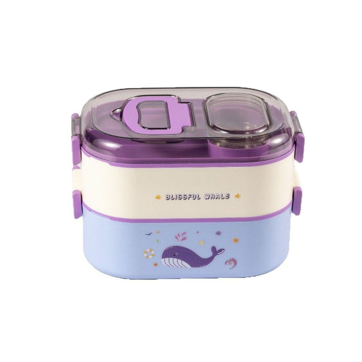 Cartoon-Themed Multi-Compartment Lunch Box