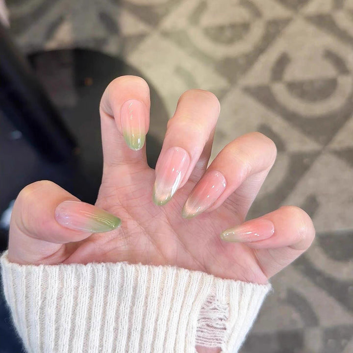 Artistic Long Stiletto Press-On Nails with Floral and Gemstone Accents Kalsten