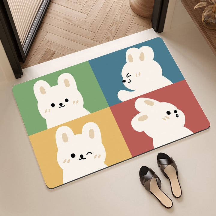 Cute Cartoon Pet-Themed Bath Mat Kalsten