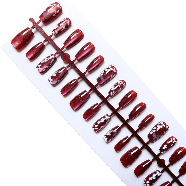 Premium Floral Press-On Nail Art Collection
