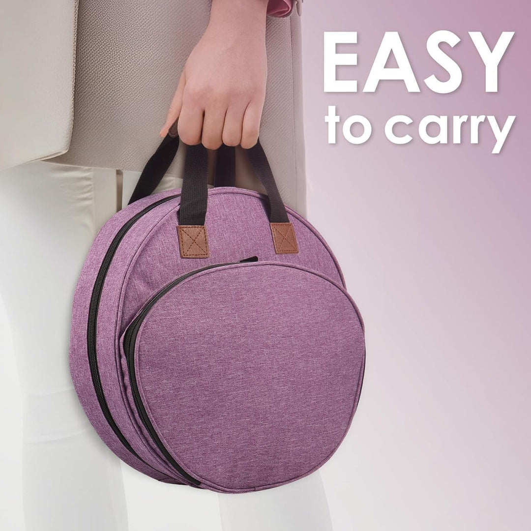 Round Tote Bag with Practical Two-Way Zipper Kalsten