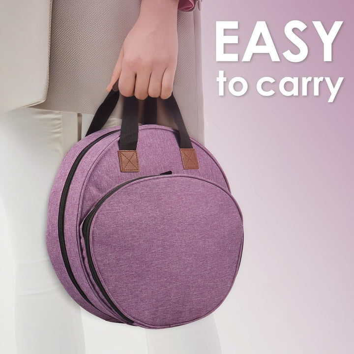 Round Tote Bag with Practical Two-Way Zipper Kalsten