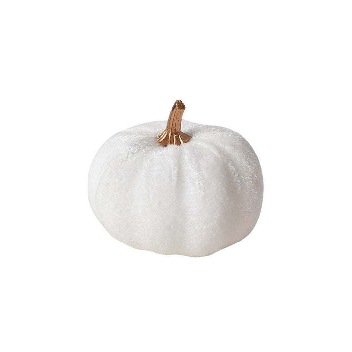 Samth Pumpkin Decoration Figure with Gold-colored Stem