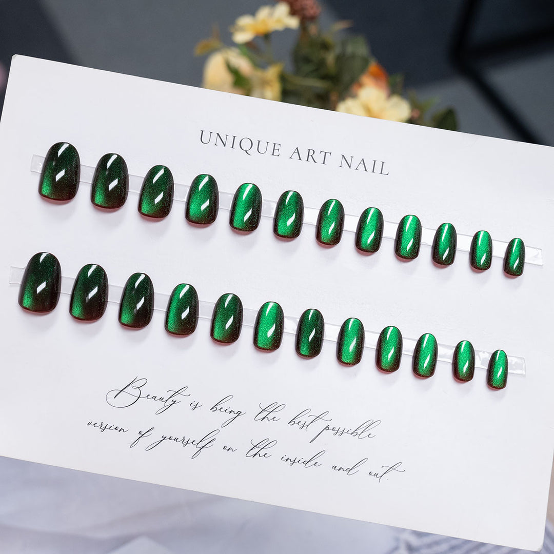 Glossy Press-On Nail Art Set