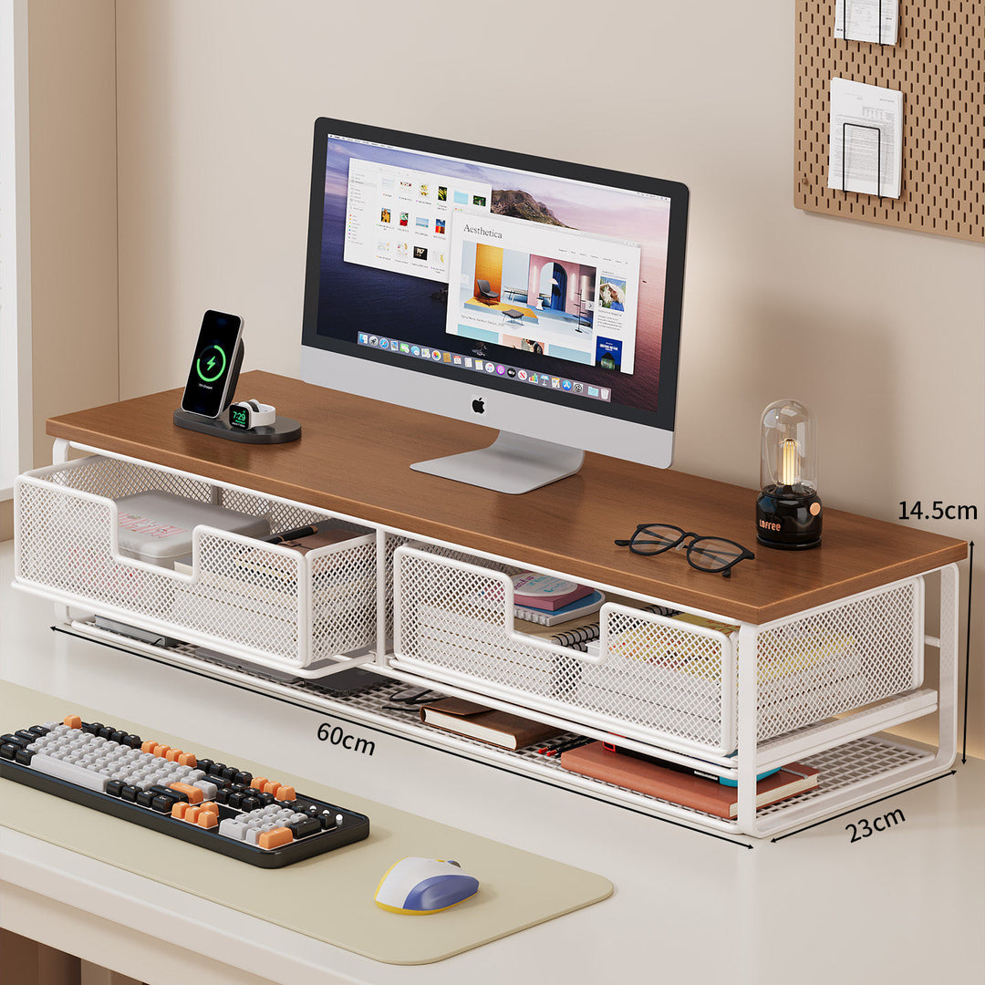 Multi-Functional Desk Organizer with Mesh Storage Bins Kalsten