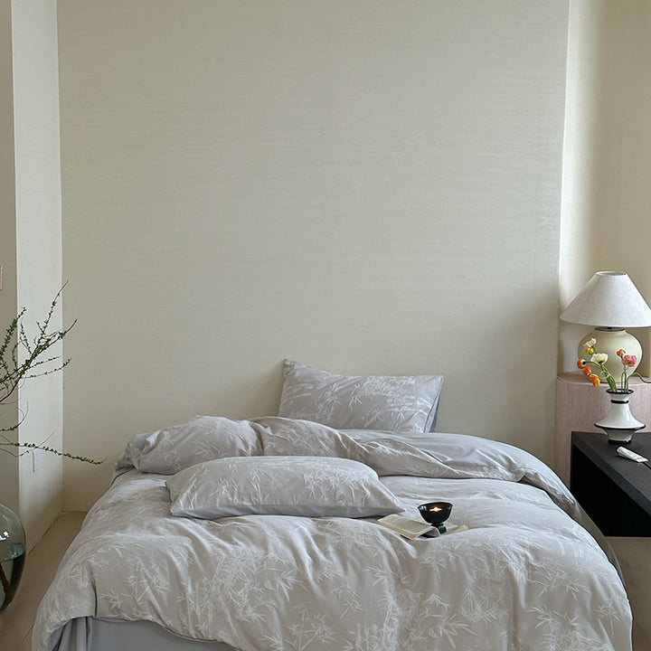 Embroidered linen nightgown with V-neck and light A-line