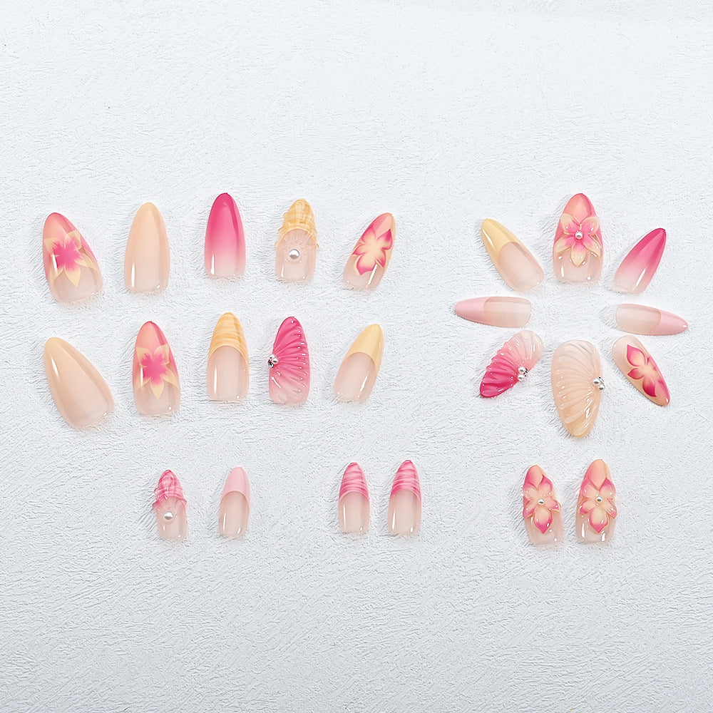 Floral Design Press-On Nail Set