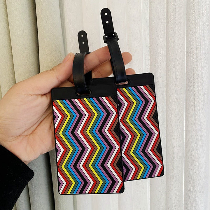 Vibrant Chevron Pattern Luggage Tag Kalsten