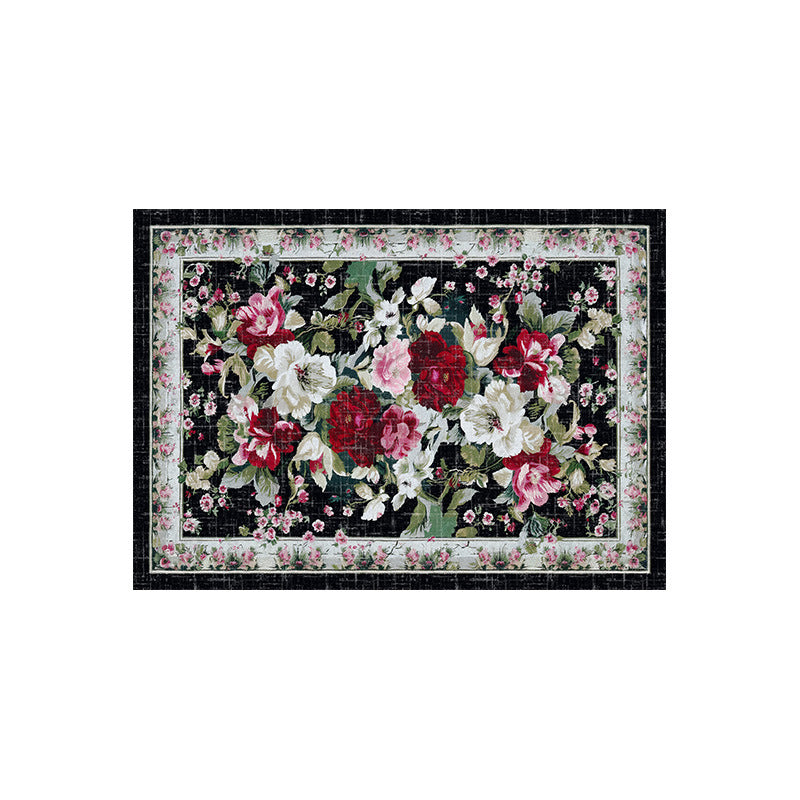 Vintage Floral Print Area Rug Kalsten