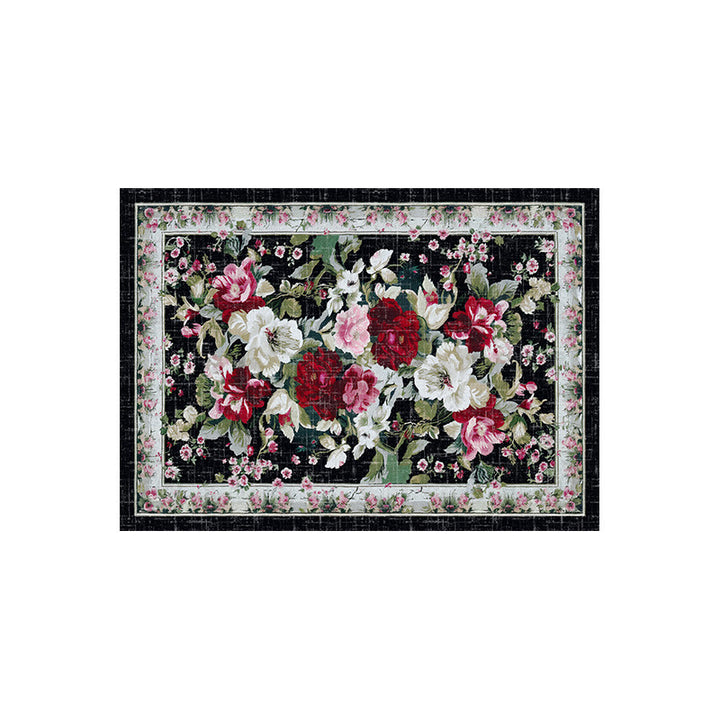Vintage Floral Print Area Rug Kalsten