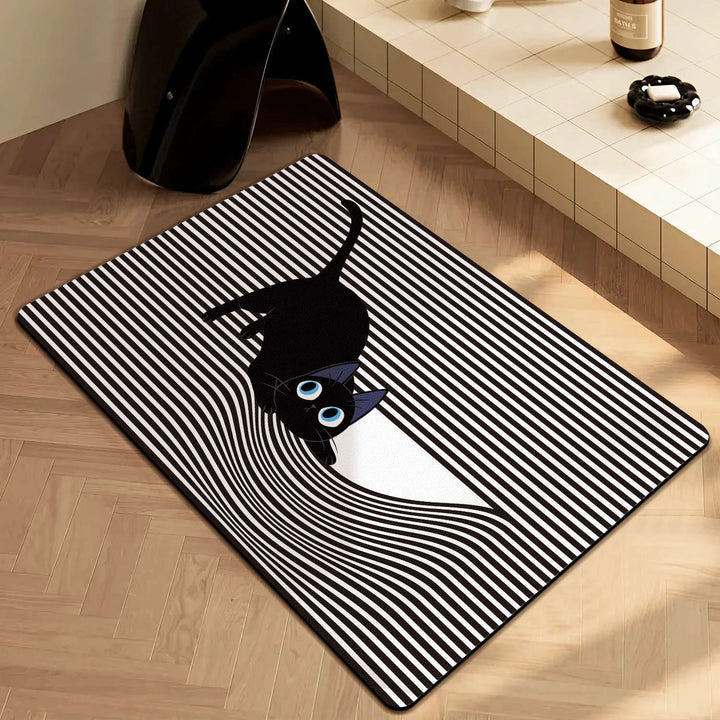 Cat-Themed Decorative Area Mat