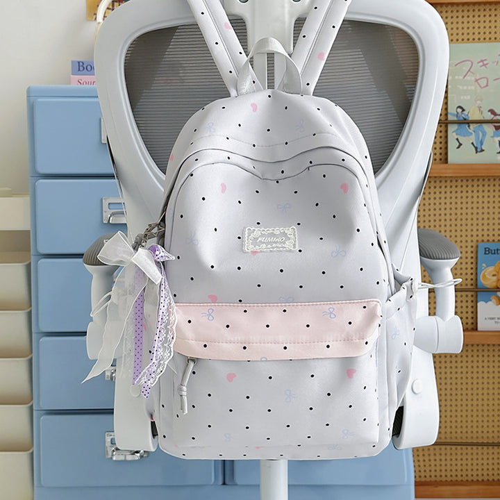 Children's Charming Polka Dot School Backpack