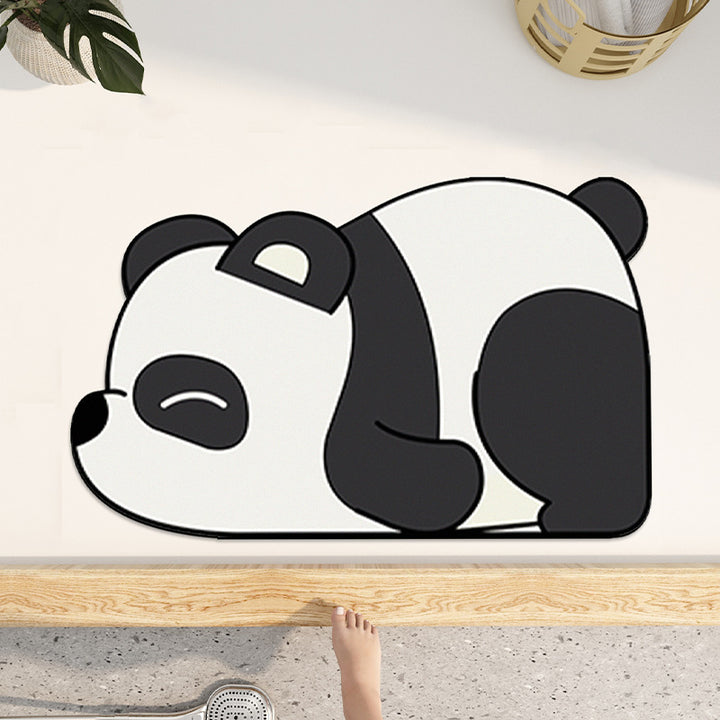 Cute Cartoon Cat-Themed Bath Rug