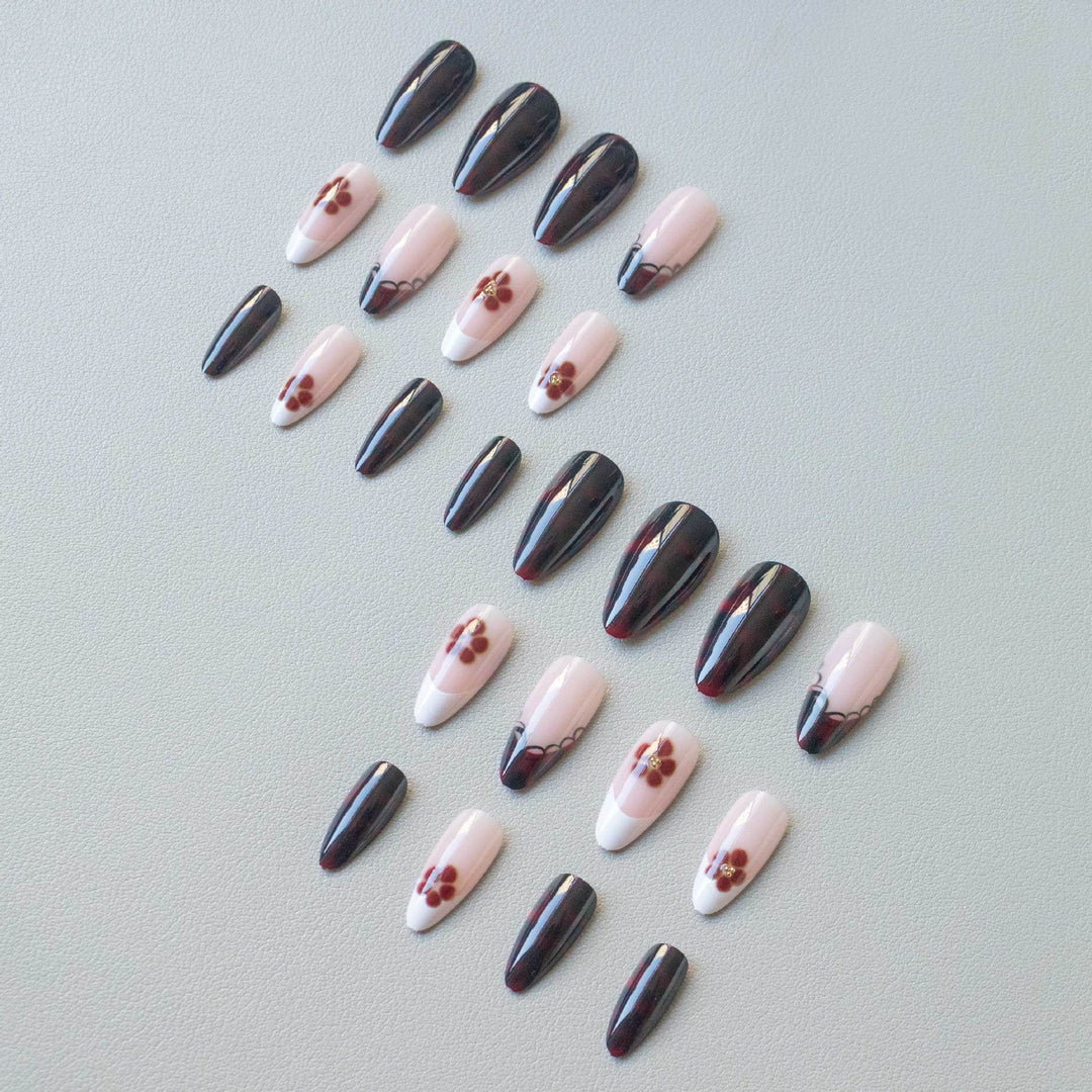 Elegant Floral Nail Art Design Kit