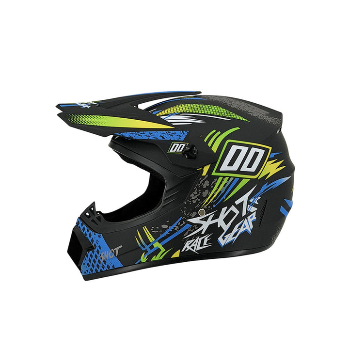 full-face motocross helmet with extended visor and reinforced chin guard Kalsten