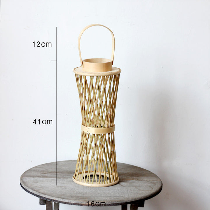 Elegant lamp stand made of woven material Kalsten