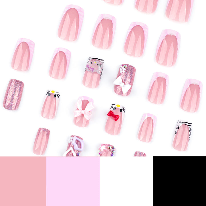 Artful nail art with cute motif accents Kalsten
