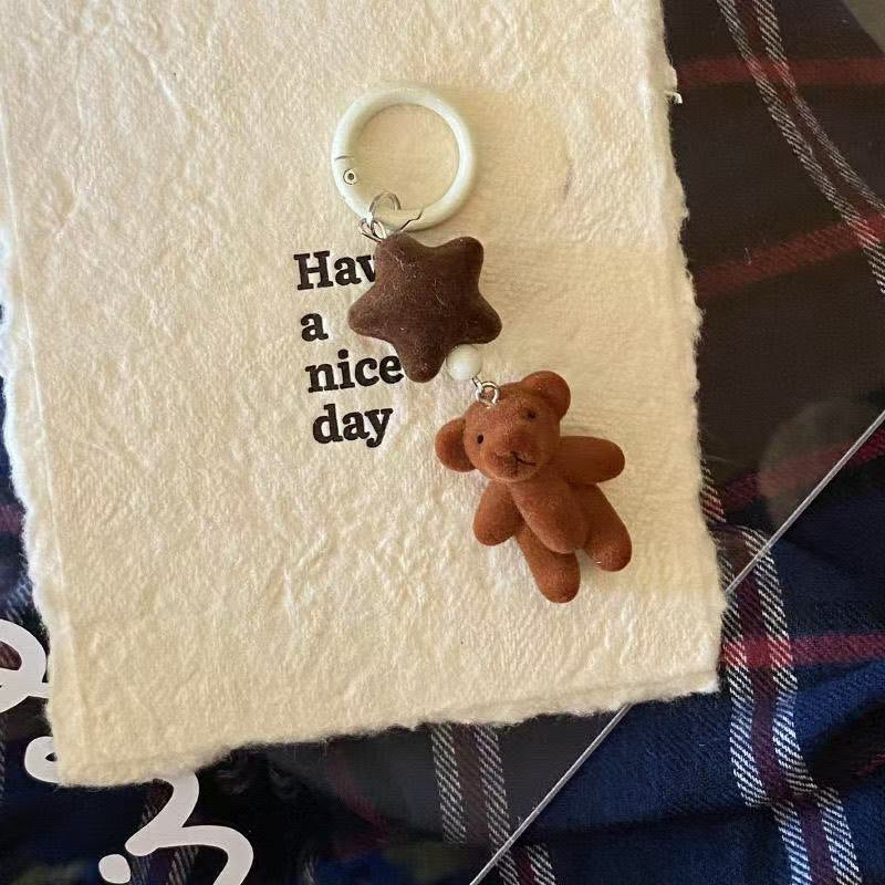 Cute Bear and Star Charm Keychain Kalsten