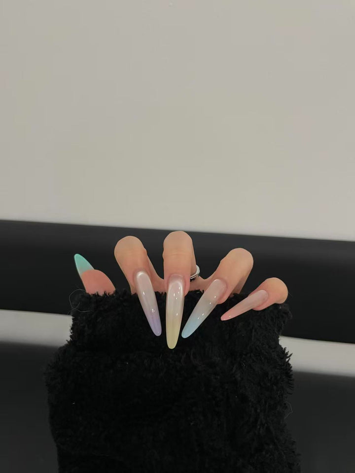 Stiletto Nail Extensions with Gradient Finish
