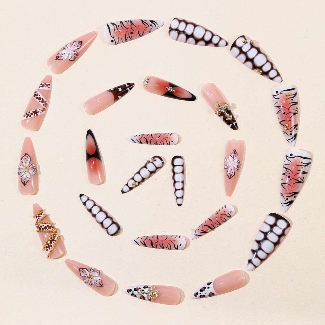 Decorative 3D Floral Acrylic Nail Art Kalsten